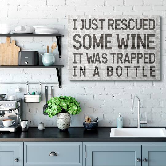 Stupell Industries Wine Trapped in Bottle Wall Accent